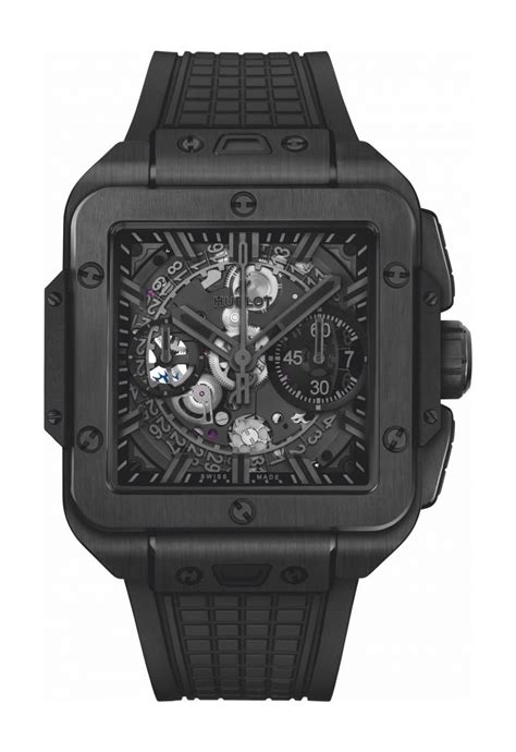 hublot square bang all black